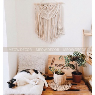 Mành macrame phong cách vintage treo tường trang trí nhà cửa, homestay, quán cafe (W77)