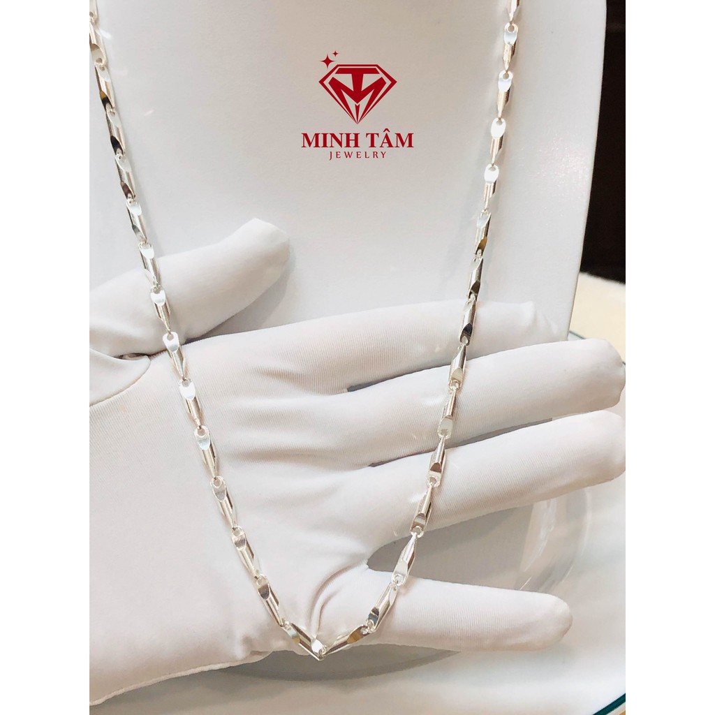 Dây chuyền bạc nam Minh Tâm Jewelry dây mưa trơn nối mắt xích