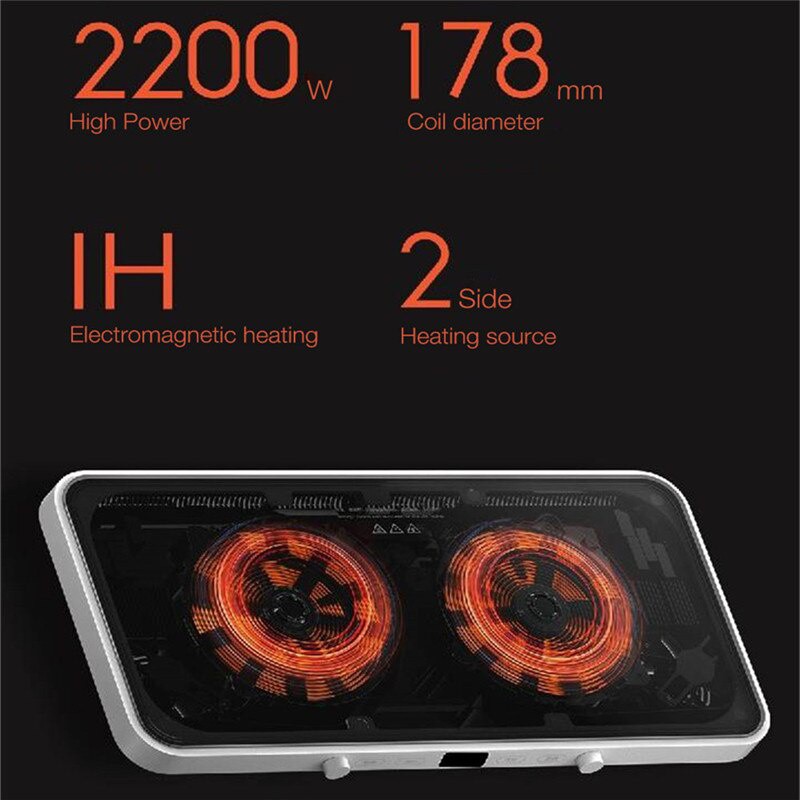 Bếp từ đôi Xiaomi MDCL01ACM Induction Cooker 2200W Đồ nướng 63cm