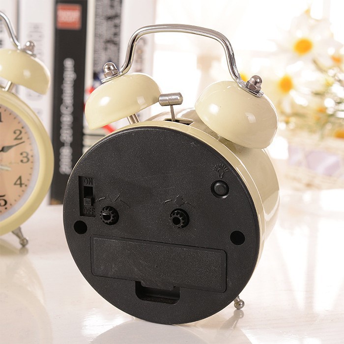 [Tổng Kho Sỉ] Đồng Hồ Để Bàn Báo Thức Hai Quả Chuông Gõ Trang Trí Decor