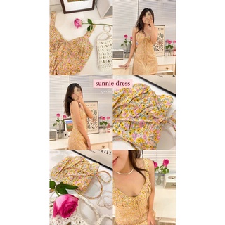 Sunnie Mini Dress đầm ngắn hoa màu vàng haruharu.label