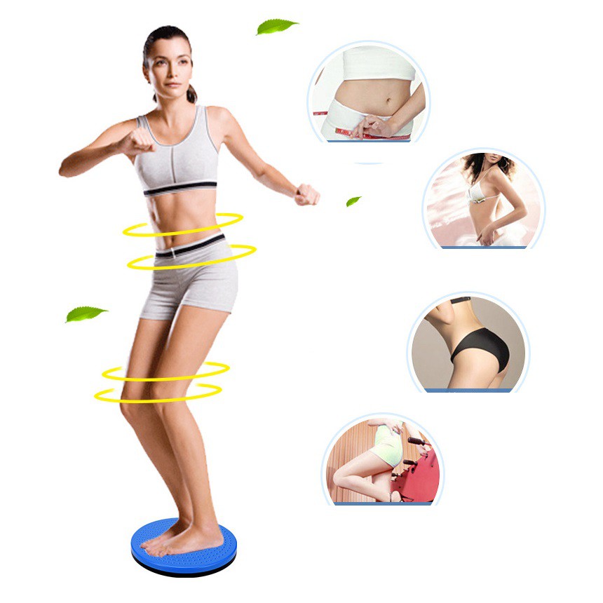 Bán Sỉ - Đĩa Xoay Eo Tập Thể Dục 360 Độ Tập Cơ Bụng Có Hạt Massage Bàn Chân