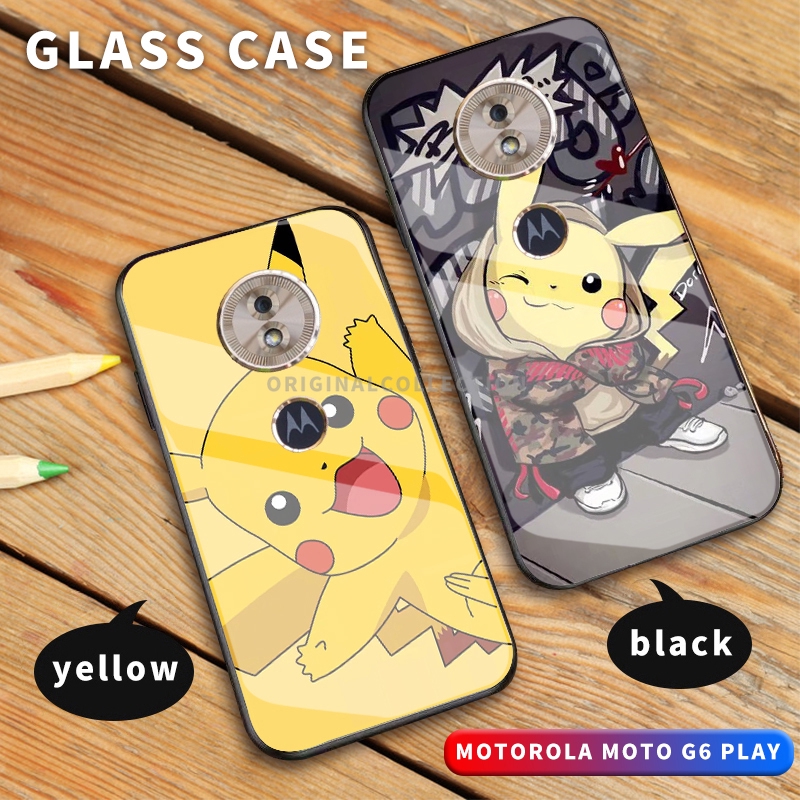 Ốp Lưng Tráng Gương In Hình Pikachu Cho Motorola Moto E5 Plus Moto G6 Plus Moto G6 Play Moto G5