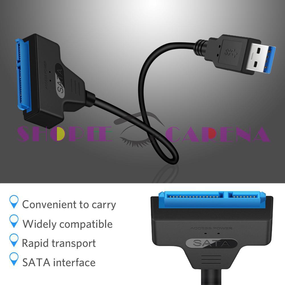 Dây cáp chuyển đổi đầu cắm USB 3.0 ra đầu cắm SATA7+15 chân cho ổ cứng SSD 2.5 inch