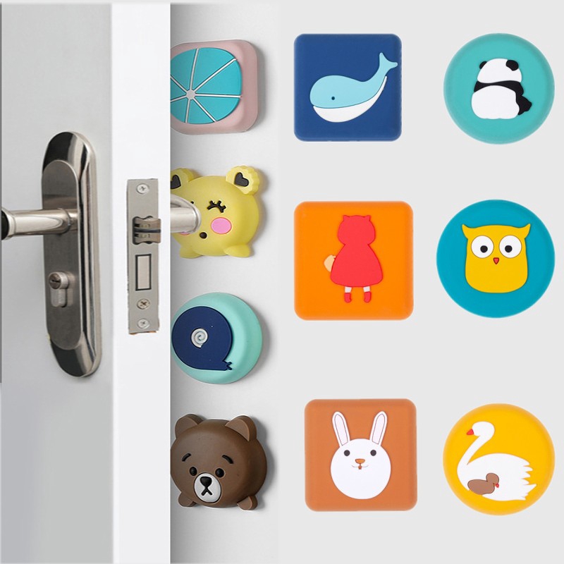 Miếng Silicon Dán Tường Chặn Cửa Chống Va Đập