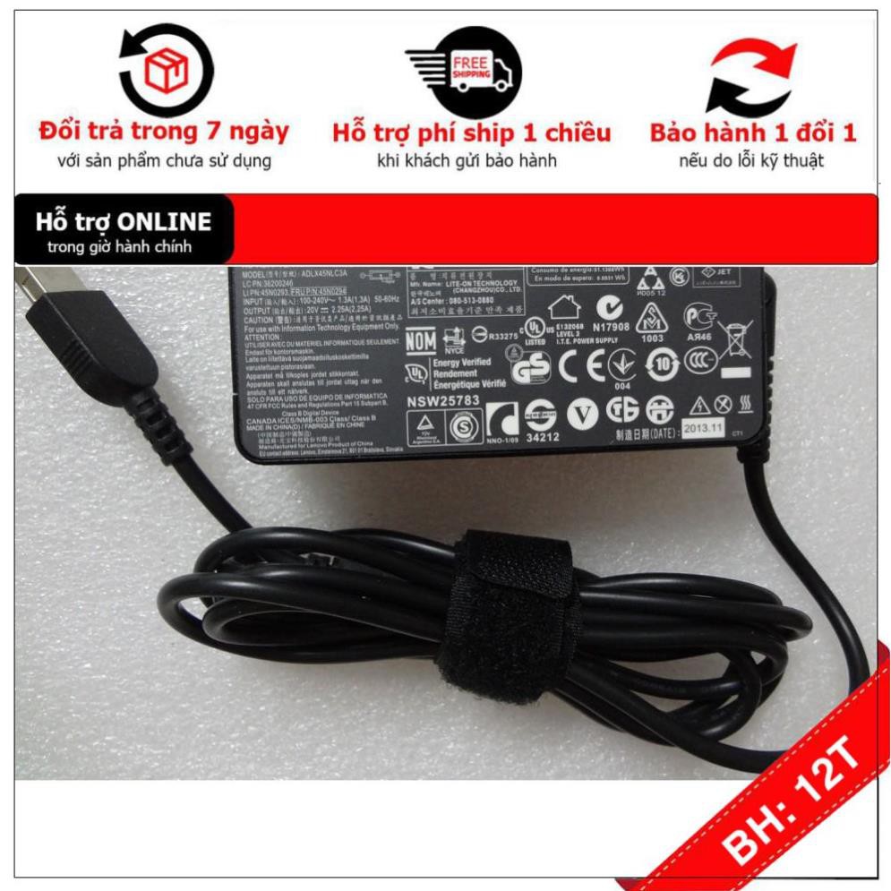 [BH12TH] [- Sạc cho Laptop Lenovo B40-45 B50-30 Z710 20V 2.25A chân cắm vuông USB