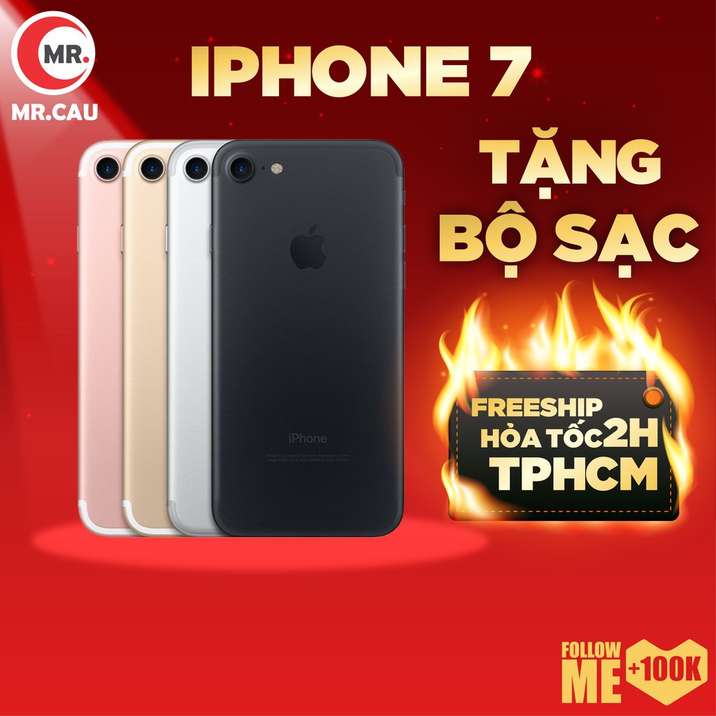 Điện thoại iPhone  7 - 32GB Quốc Tế Chính Hãng Apple Đẹp Keng 99% FREESHIP - MRCAU