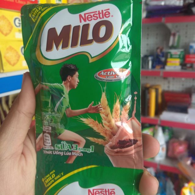 Dây 10 gói sữa milo lúa mạch active-go 3in1 (1 gói 22g)