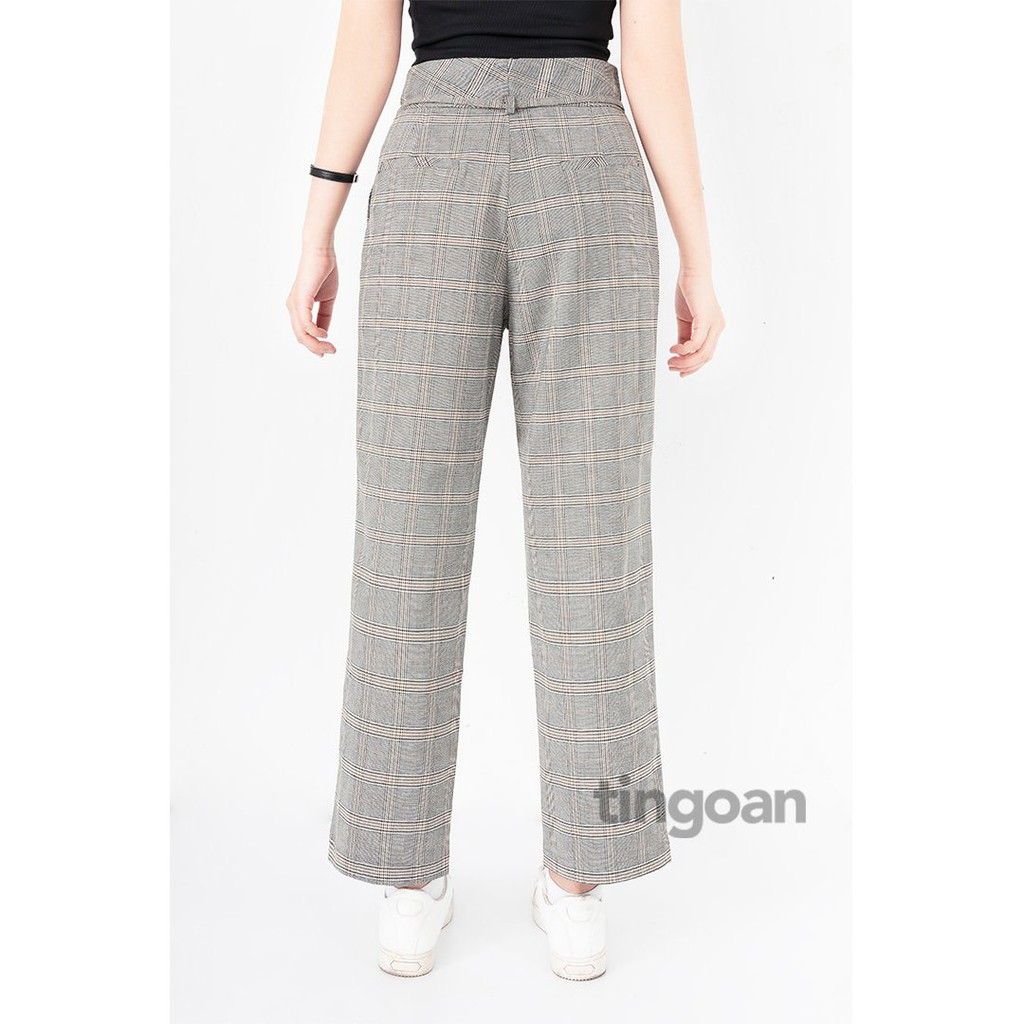 Quần kẻ dáng xuông tingoan CARO CULOTTES/YG