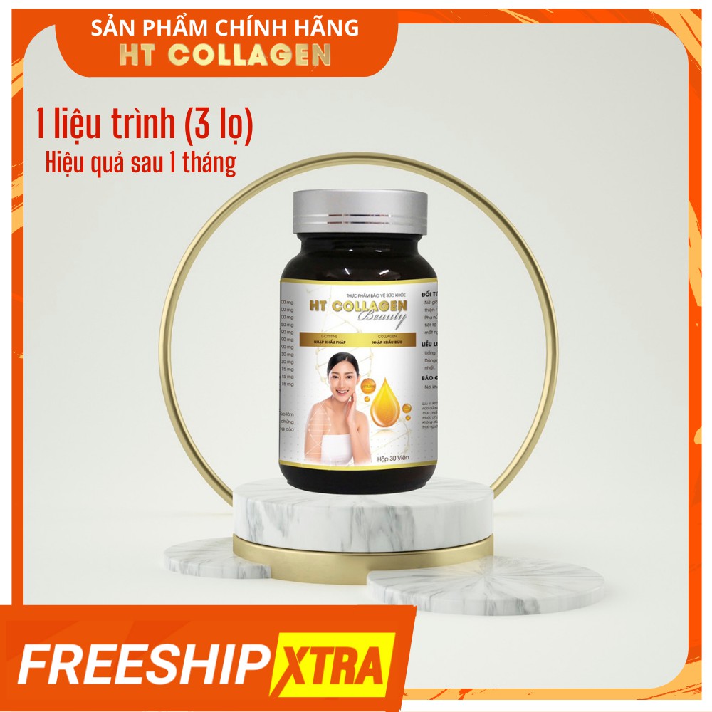 Collagen đẹp da bổ sung nội tiết tố nữ HT Collagen sáng da căng mịn sau 1 tháng.