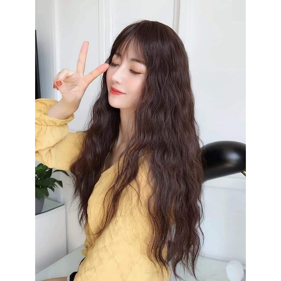 [ FREESHIP , TẶNG KÈM LƯỚI VÀ LƯỢC ] Tóc giả nữ nguyên đầu xoăn sóng, xù mì, xoăn dài