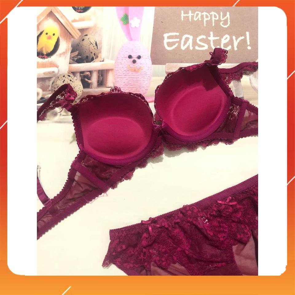 Set bộ đồ lót nữ Man chất liệu ren cao cấp áo có gọng cup chéo, có mút đệm. Mã B10415