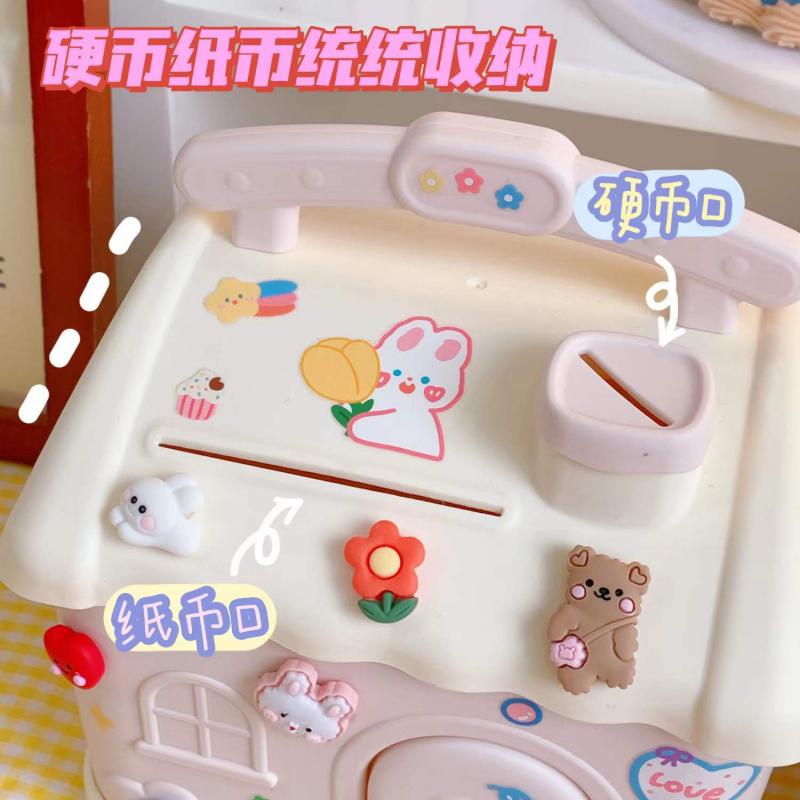 Ống Heo Tiết Kiệm Bằng Nhựa Cỡ Lớn Thiết Kế Hình Hoạt Hình Sáng Tạo Dễ Thương