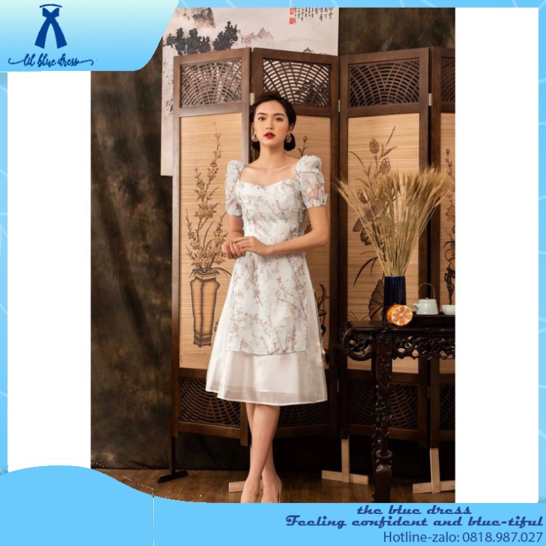 ✨QUẢNG CHÂU CAO CẤP✨ Đầm dáng xòe hoa nổi giả áo dài 🔥FREESHIP🔥 bigsize công chúa tiệc cưới giá rẻ đẹp size lớn