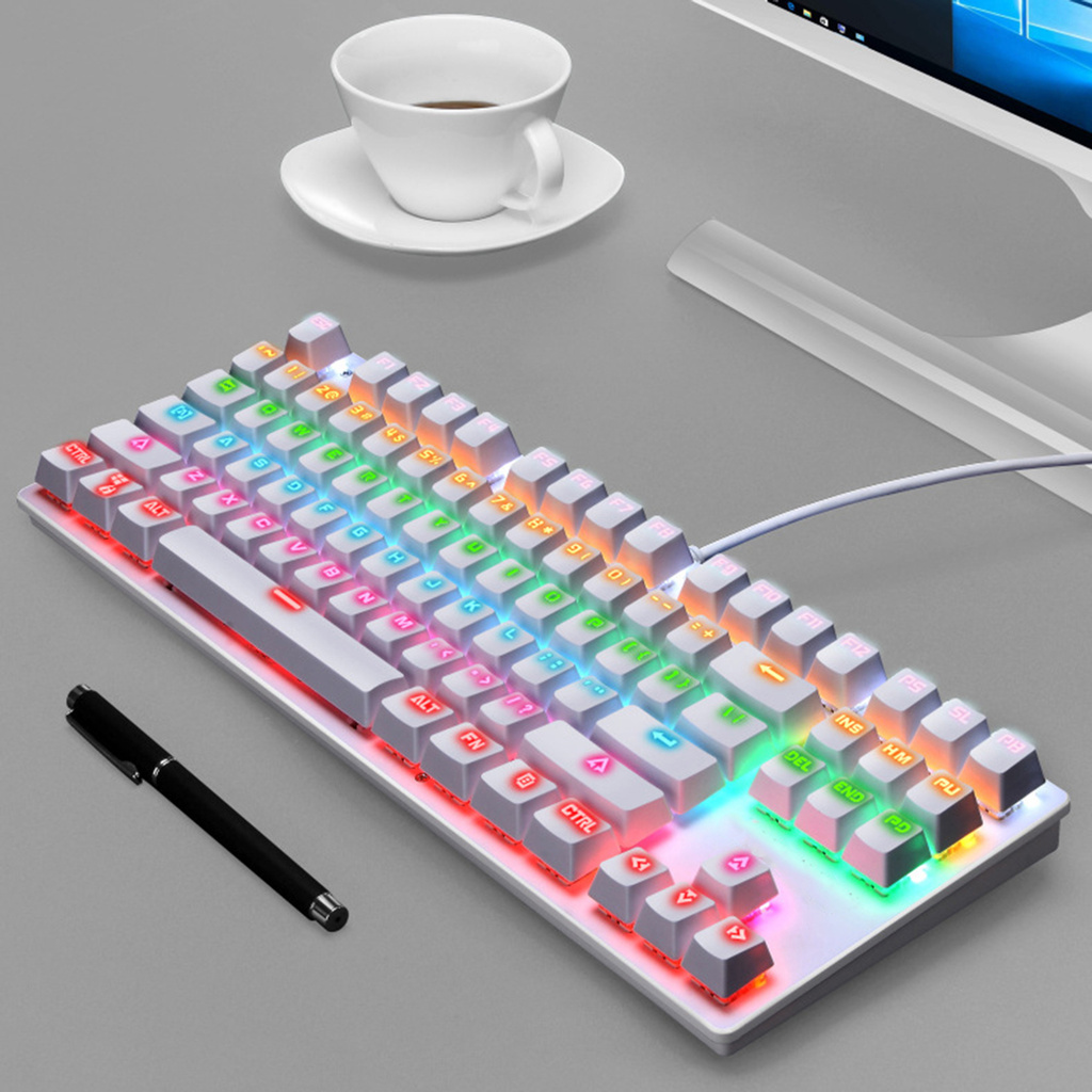 Bàn phím cơ chơi game K550 87 phím có đèn led chất lượng cao