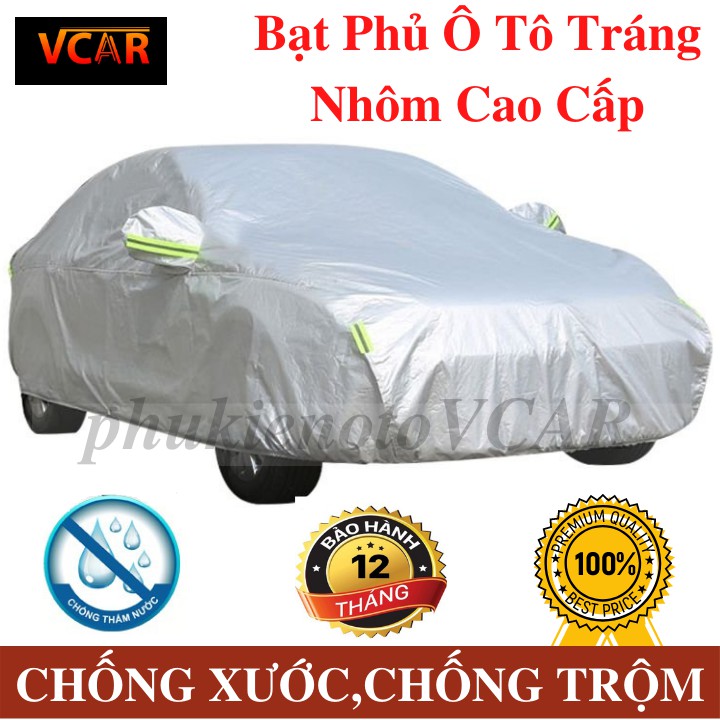 BẠT PHỦ ÁO TRÙM Ô TÔ TRÁNG NHÔM CÁCH NHIỆT, CHỐNG NÓNG ,KHÔNG THẤM NƯỚC CHO XE  4 CHỖ 5 CHỖ 7 CHỖ CAO CẤP