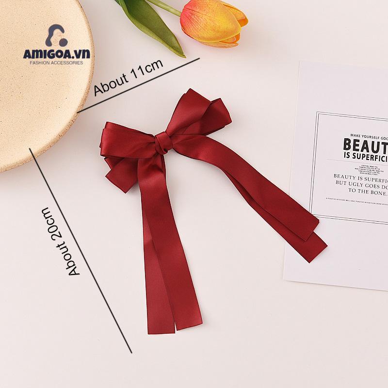 ✨✨Dây Cột Tóc Ruy Băng Màu Đỏ Thắt Nơ Xinh Xắn