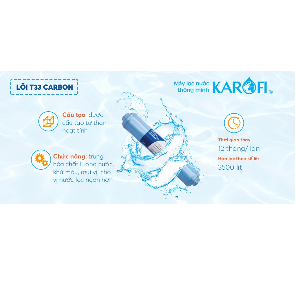 [CHÍNH HÃNG] Máy lọc nước RO để gầm, không tủ KAROFI KT-KT80 8 cấp lọc