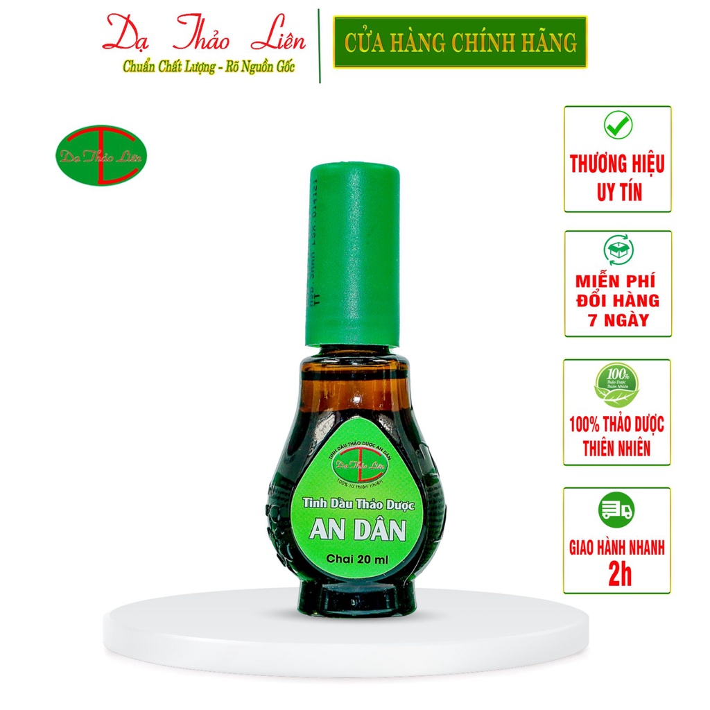 Tinh Dầu  An Dân Dạ Thảo Liên 100% Thảo Dược Thiên Nhiên 20ml | An Dan Da Thao Lien Essence 100% Natural Herbs 20ml