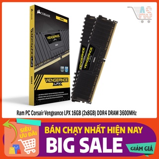 Ram PC Corsair Vengeance LPX 16GB (2x8GB) DDR4 DRAM 3600MHz