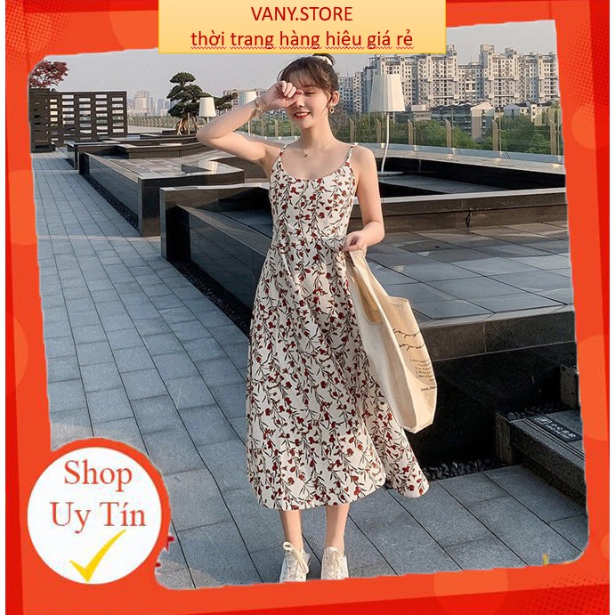 Váy Hai Dây Hoa Nhí🦋FREESHIP🦋 Đầm Hoa Nhí 2 Dây Nữ Dáng Suông Dài Kiểu Hàn Quốc mẫu DAY102