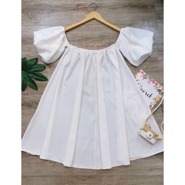 Áo bẹt vai tay ngắn phồng phôm suông PC2022 alohashop91