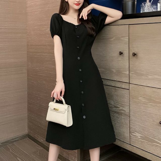 Cati midi dress tay bồng