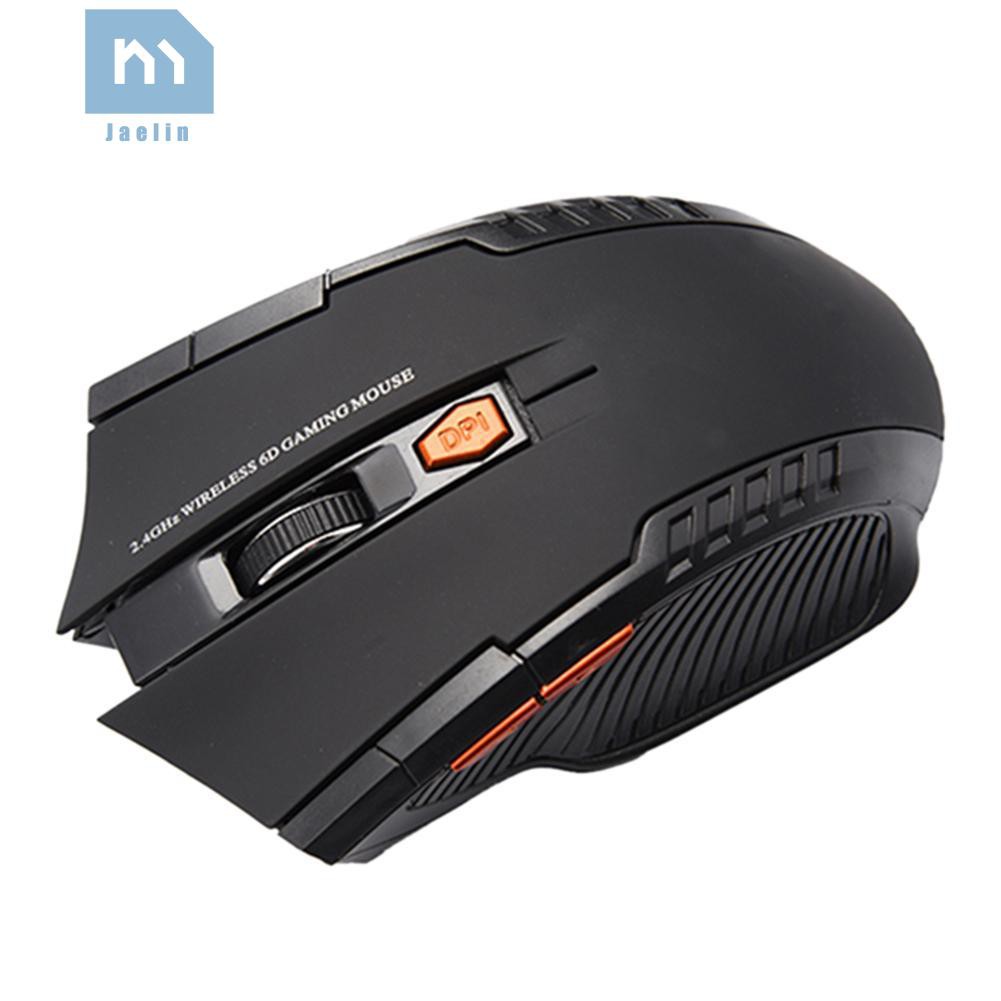 Chuột Quang Gaming Không Dây 2.4ghz 2400dpi 6 Nút Bấm Dùng Để Chơi Game