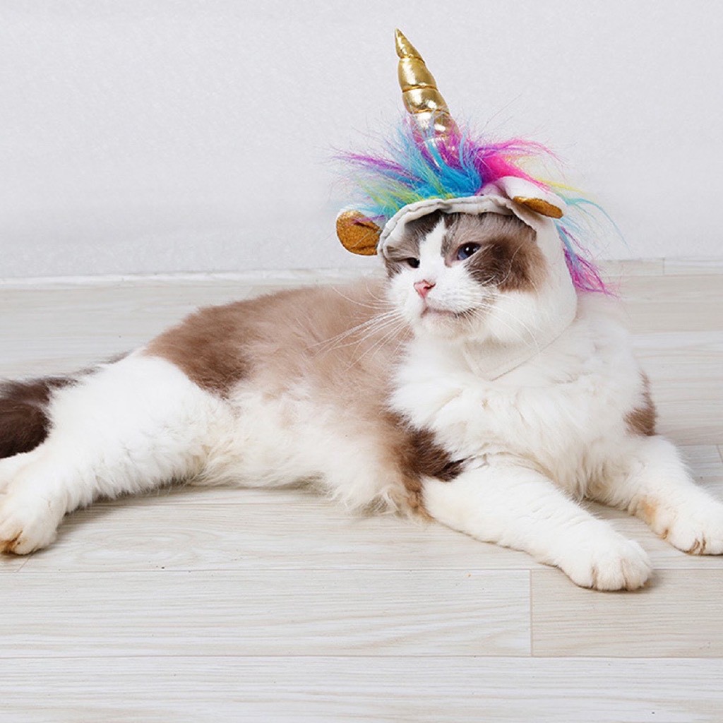 TẾT 2023 (QUÝ MẸO) MŨ COSPLAY KỲ LÂN UNICORN XINH XĂN ĐÁNG YÊU CHO THÚ CƯNG CHÓ MÈO &lt;8KG