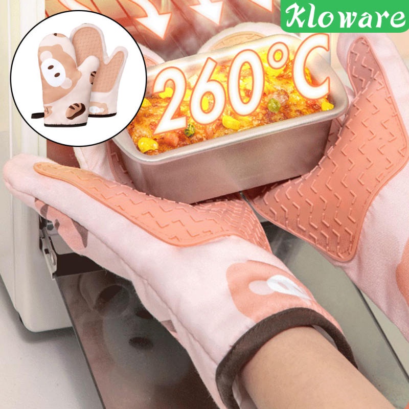 Set 2 Găng Tay Chịu Nhiệt Dùng Cho Lò Nướng / Nấu Ăn