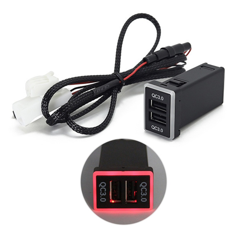 Gi Th P Ổ Cắm Sạc Nhanh Hai Cổng usb qc3 0 Cho Xe Hơi