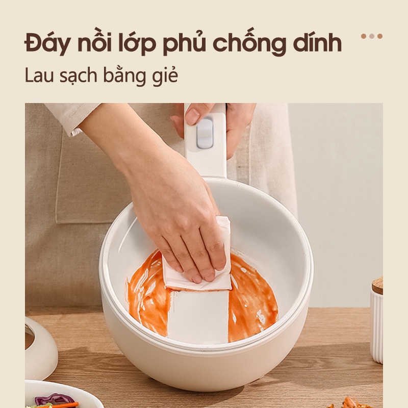 Nồi lẩu điện HAN RIVER đa năng tích hợp Lẩu/ hấp/ chiên/ rán/ xào/ hầm chính hãng 1.5L
