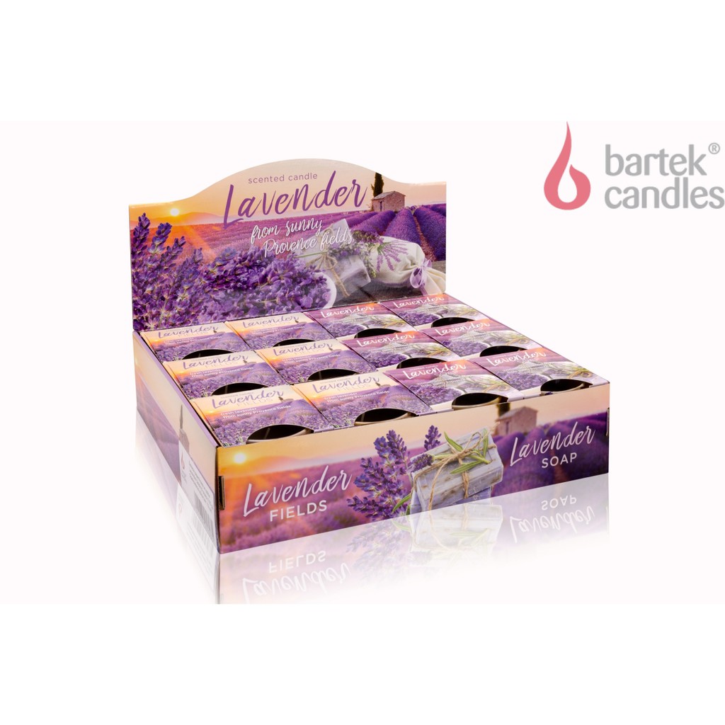 Ly nến thơm Bartek Candles BAT6458 Lavender Soap 115g (Hương oải hương)