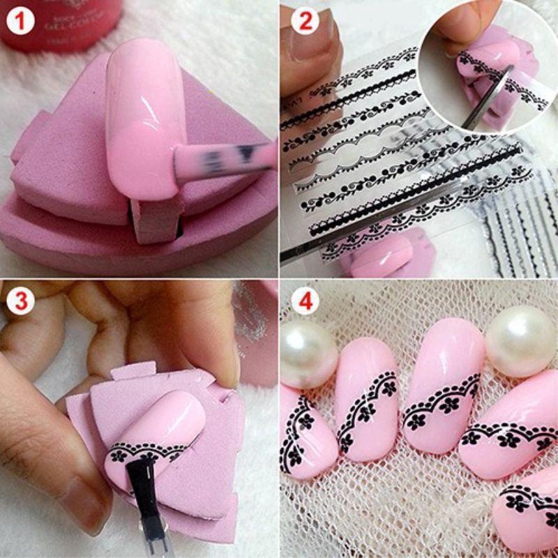 Set 30 Tấm Sticker 3D Dán Móng Nghệ Thuật