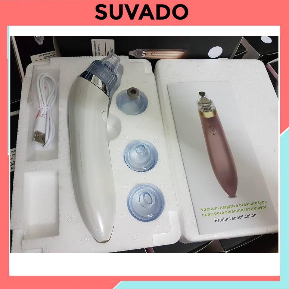 Máy hút mụn cầm tay mini 5 trong 1 đa năng tặng nhiều đầu hút mụn đầu đen, mụn cám, trứng cá 8001 SUVADO