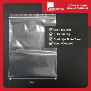 Túi Zip Chỉ Đỏ, Zipper Đựng Thực Phẩm- Chất Liệu PE An Toàn - Độ dày 6.5 zdem - (1KG)