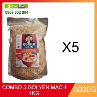 Combo 5kg yến mạch Quaker Oats cán mỏng