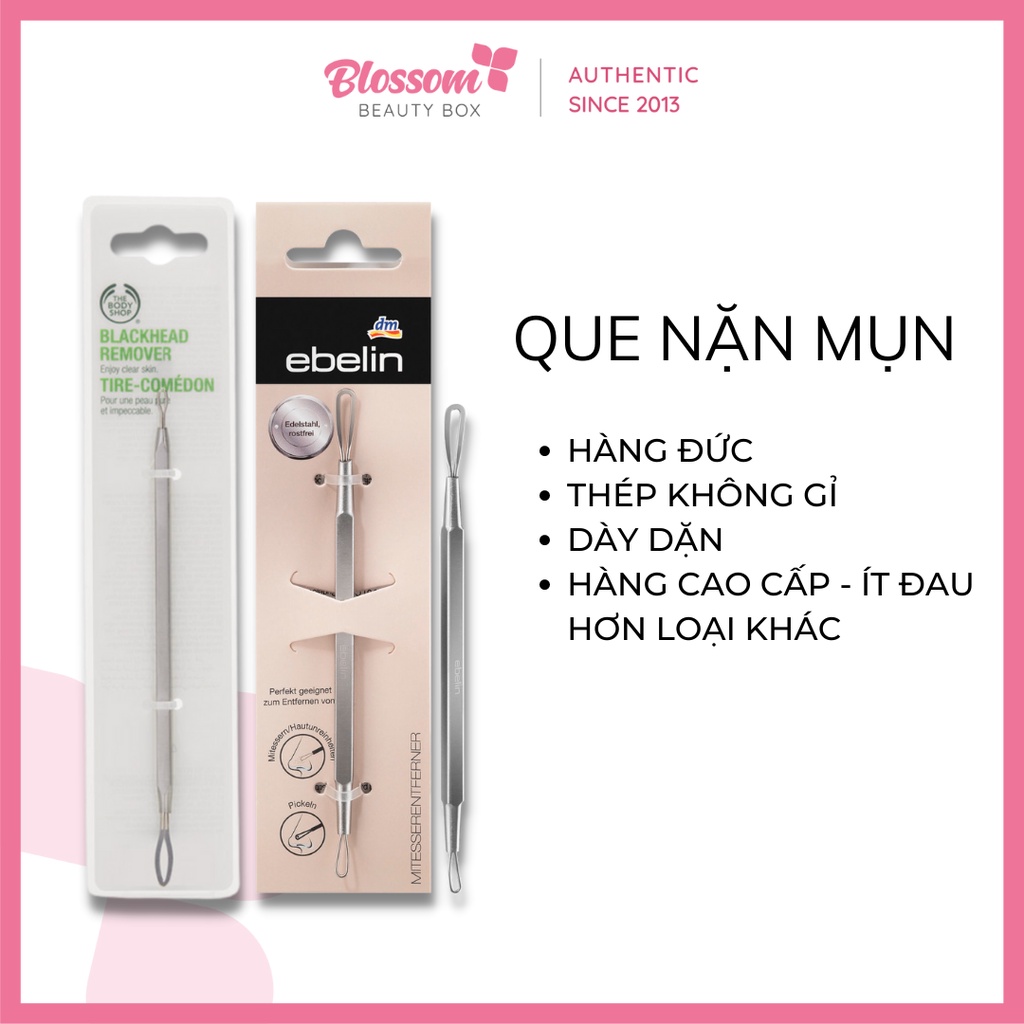 Que nặn mụn cao cấp, lấy mụn đầu đen hai đầu Ebelin Đức