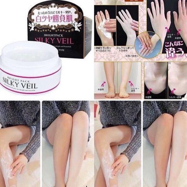 [Au- Sẵn] Kem trắng da toàn thân Silky Veil Nhật Bản