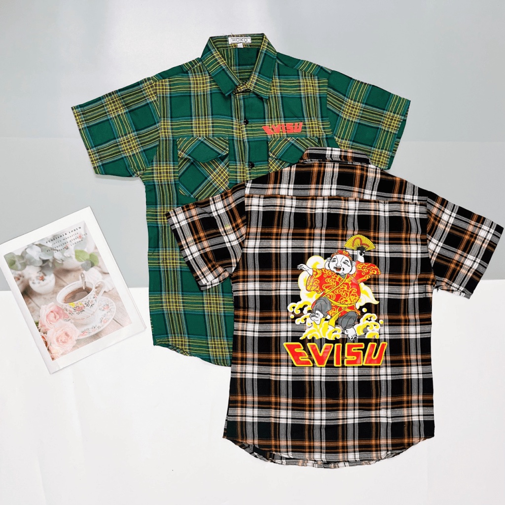 (HCM) ÁO SƠ MI NAM CARO TAY NGẮN THỜI TRANG PHONG CÁCH HOTTREND DÀNH CHO CÁC ANH EM BẠN TRẺ KME FASHION