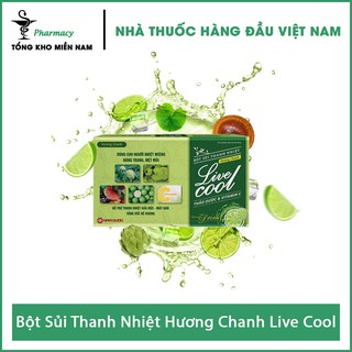 Bột Sủi Thanh Nhiệt Hương Chanh Live Cool - Làm Từ Các Loại Thảo Dược & Vitamin C - Hộp 10 gói - Tổng Kho MiềnNam