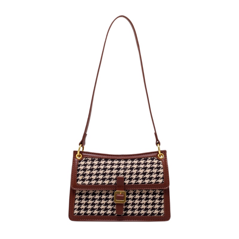 Túi xách đeo chéo IELGY họa tiết sọc caro phong cách phương Tây đơn giản sành điệu