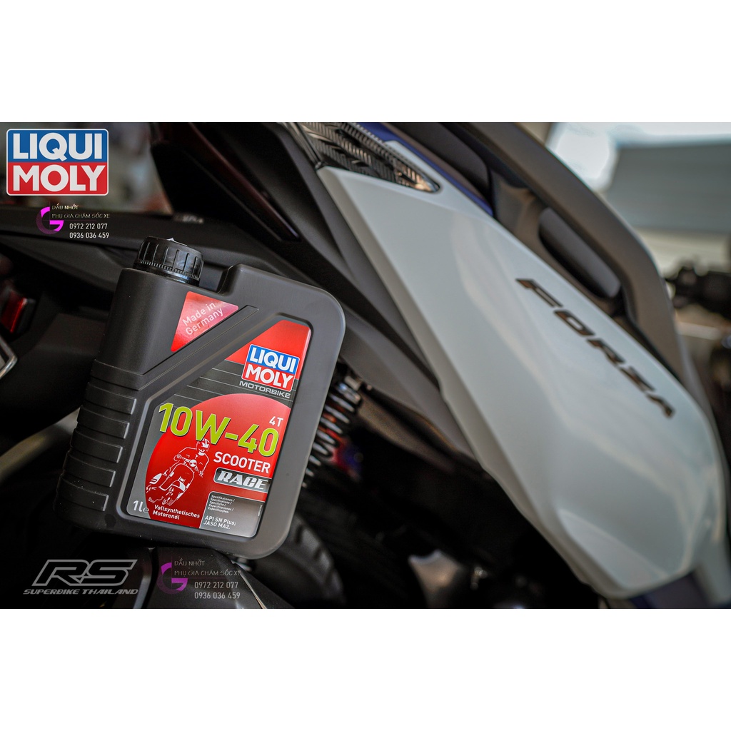 Dầu xe ga Liqui Moly 10W-40 Scooter Race tổng hợp toàn phần cho xe tay ga cao cấp