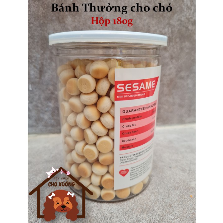 Snacks Bánh Thưởng cho chó Sesame Vegebrand vị bơ sữa hộp 180g