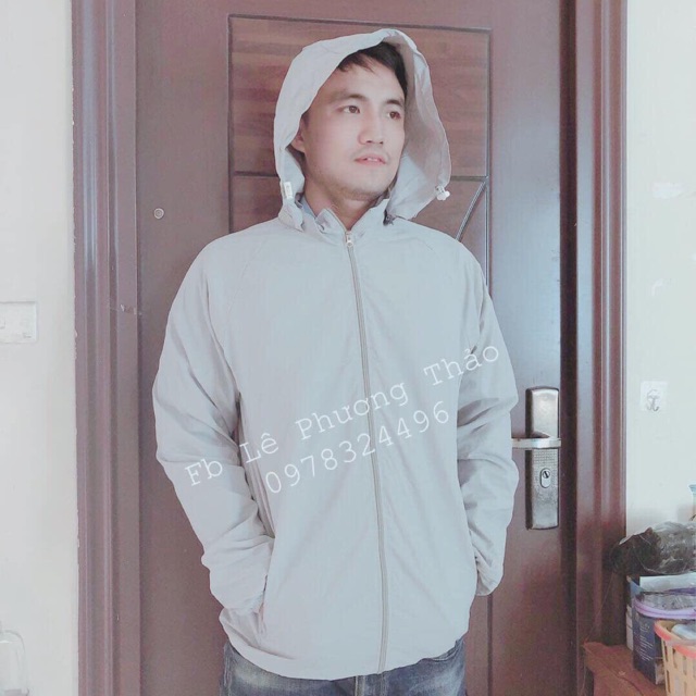 Áo gió trơn cho nam 2 lớp ( hàng VNXK)
