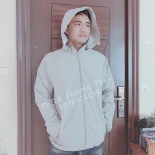 Áo gió trơn cho nam 2 lớp