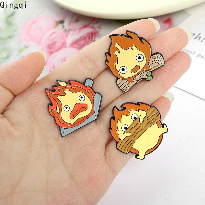 Ghim cài áo Miss Zoe tráng men hình hoạt hình fire demon Cassifah dễ thương phù hợp làm quà cho bé / bạn bè