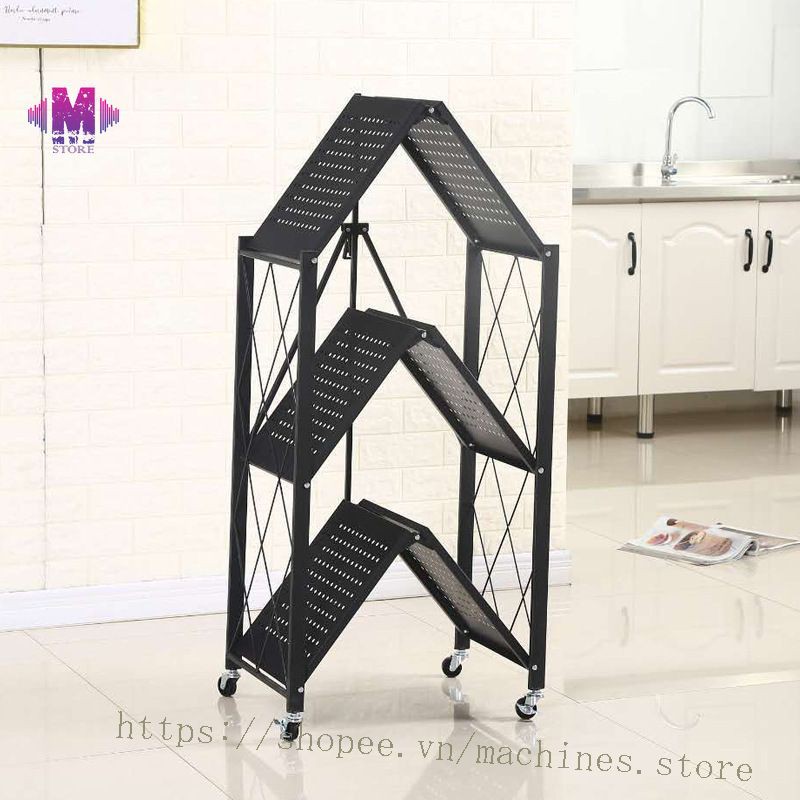 Kệ Gấp Gọn Đa Năng Loại 3 Tầng 4 Tầng Không Cần Lắp Đặt MGK19