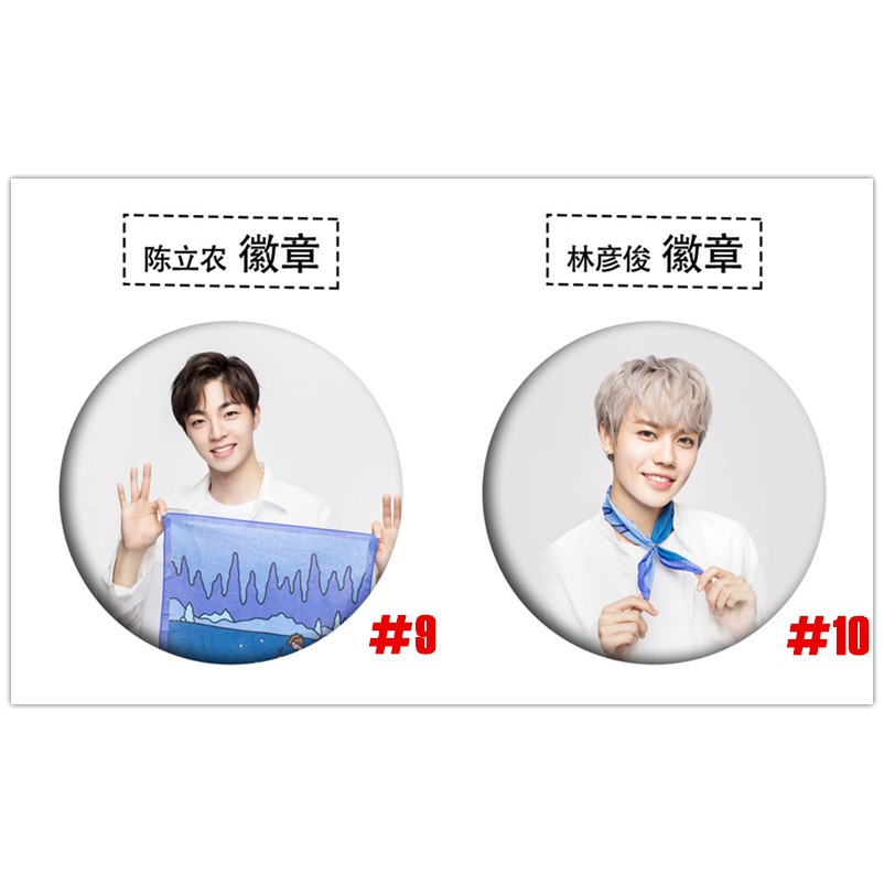 Huy Hiệu Cài Áo Hình Thành Viên Nhóm Nhạc Nine Percent