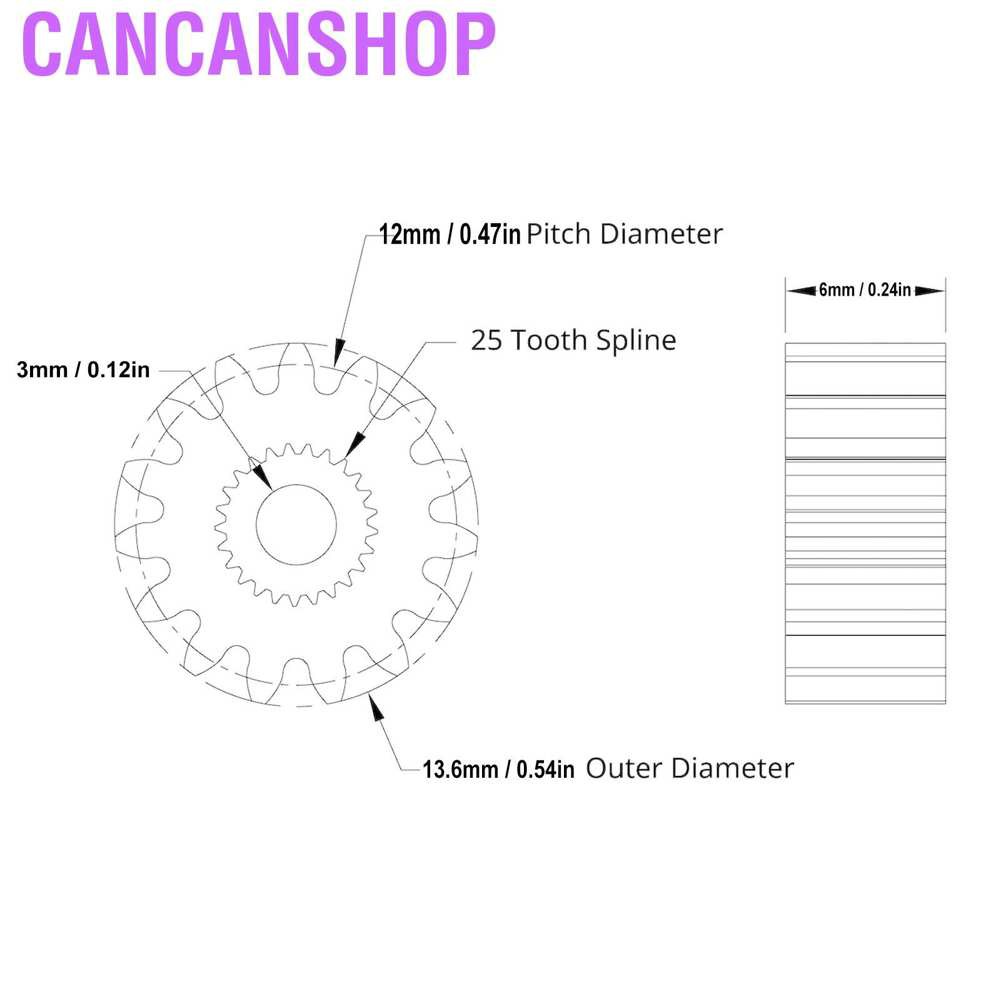 Động Cơ Servo 4307-1025 - 0015 15 Răng Kích Thước 25 Spline Mod 0.8